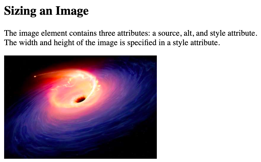 how to insert an image in html: step 1 - sizing an Image